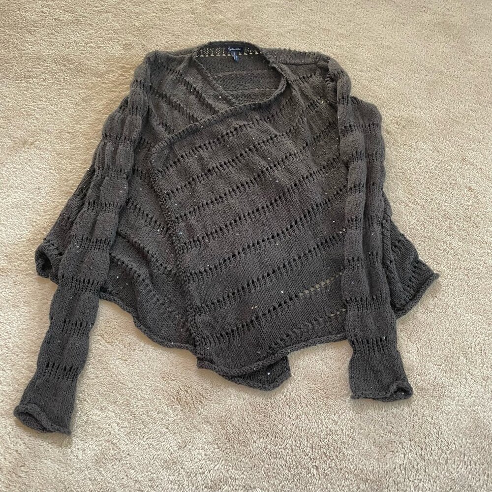 Women's Black knit sweater wrap Splendid -  with small sequins size small